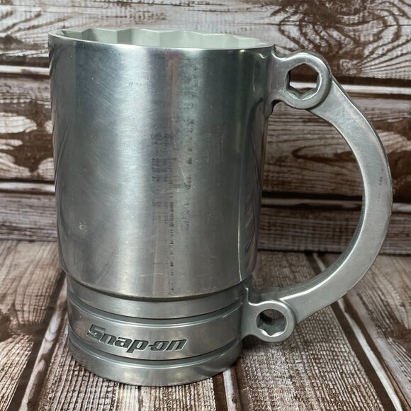 SNAP-ON Aluminum Socket Mug Cup Beer Stein Wrench 5/8 Large SF201 USA Silver - Picture 1 of 8